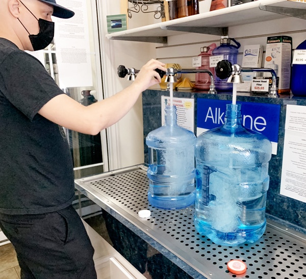 Cory filling up High pH Alkaline Water
